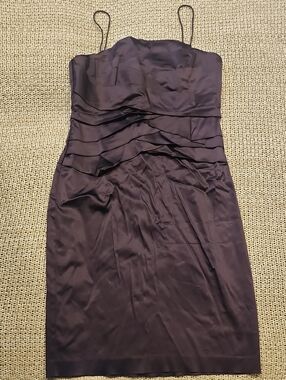 Ralph Lauren Deep Purple Ruched Cocktail Dress Size 10
